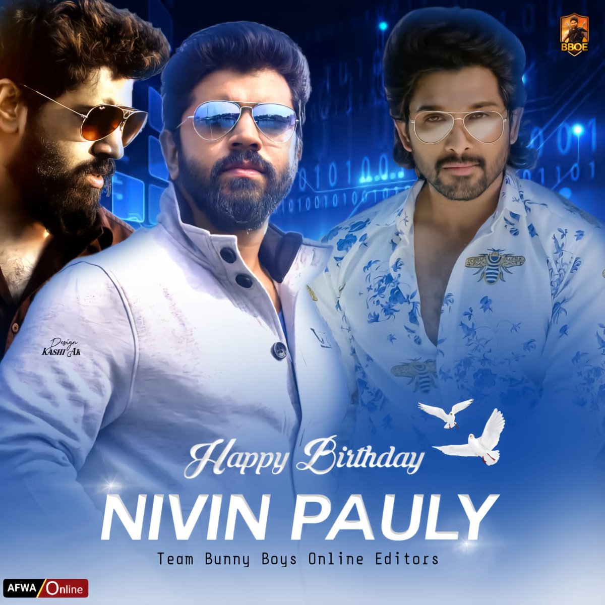 Wishing a very Happy Birthday to the Charming actor @NivinOfficial🎂💐
On  Behalf of Stylish Star @alluarjun fans Kerala ❣️

All the best for your future endeavors

#HBDNivinPauly #HappyBirthdayNivinPauly