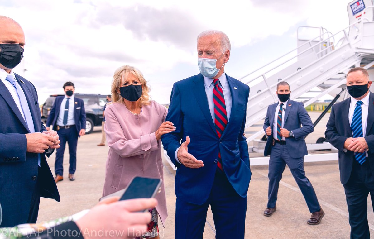 Juxtapose those photos—where basic mask & social distancing precautions are just ignored—to these:1—ICU patient w/ #COVID19 talks w/family via FaceTime2—Wedding at St. Ignatius Church in SF3—High school graduation parade4—Jill Biden reminding  @JoeBiden to keep proper distance