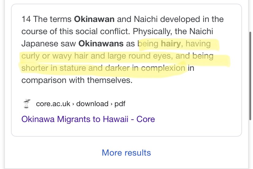 some ryukyu traits are course, dark hair (and lots of it), a shorter stature, and dark skin.