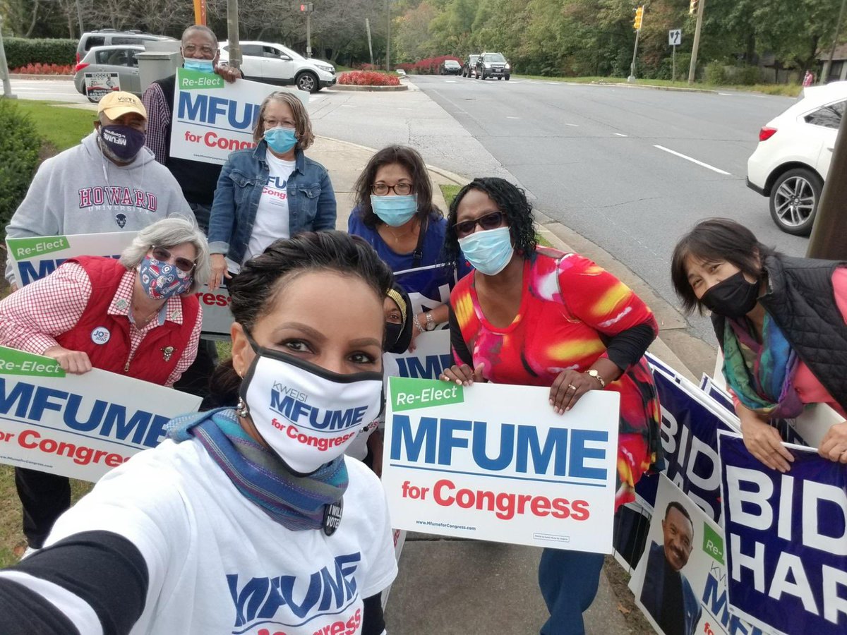 Mfume4Congress's tweet photo. It was great seeing so many of you throughout the 7th Congressional District today. We must vote! #Re-electMfume #Biden #Harris #VoteByMail #VoteByNovember3rd #BaltimoreCounty #HowardCounty #BaltimoreCity https://t.co/CbK4G4tIlM