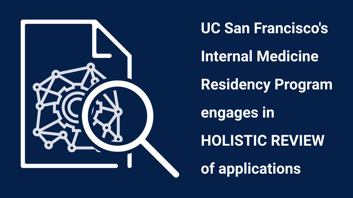 UCSFIMChiefs's tweet photo. We read applications using HOLISTIC REVIEW!
If you're planning not to apply b/c an adviser told you not to, please #applyanyway - two of us (current chief res) were told not to apply because "they won't interview you"
...sometimes well-intentioned advice is misguided advice! https://t.co/TRatsZ4vfU