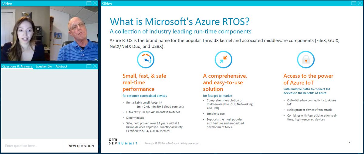 5h15h's tweet image. Check out the #AzureRTOS session:

#Azure #RTOS: Scaling Billions of Devices with Arm Silicon Partners bit.ly/30QhlBB

with @AltaOhms &amp;amp; Bill Lamie 

from the #Arm #Developer Summit 

#IoT 
#AzureIoT