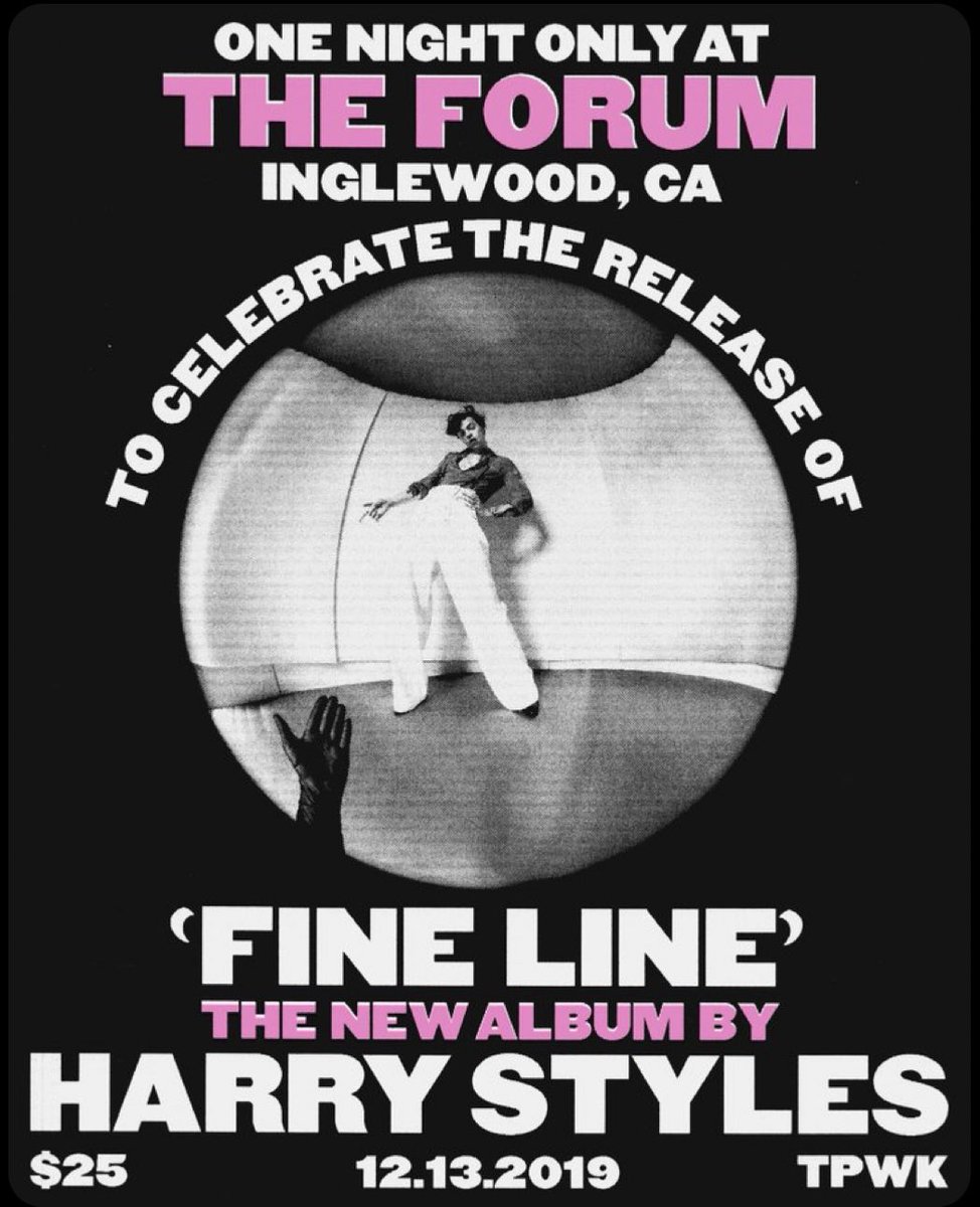 — Harry announces his sophomore album, Fine Line, out December 13th. shortly after, a special One Night Only at The Forum show is announced for the same day.