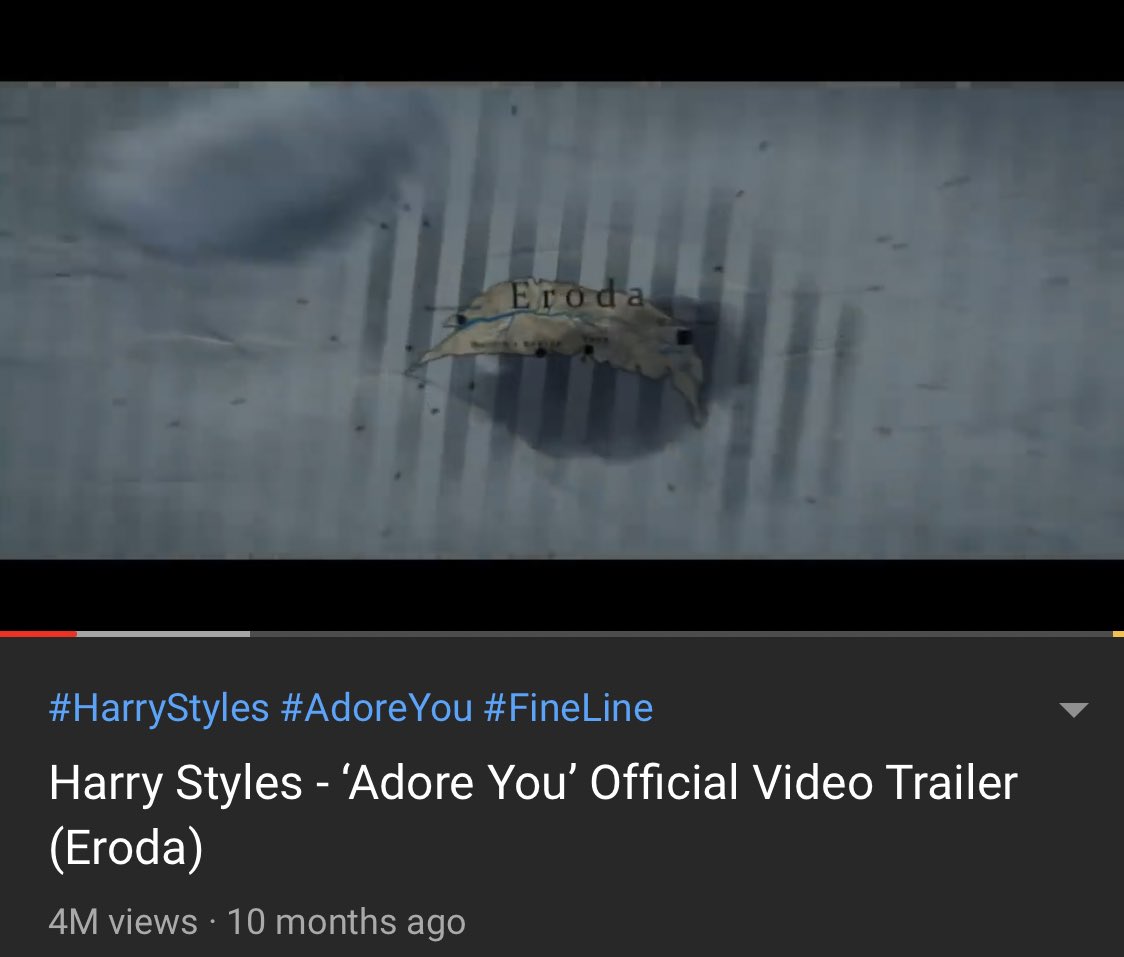 — the Adore You music video and song are announced. the trailer for Eroda drops.