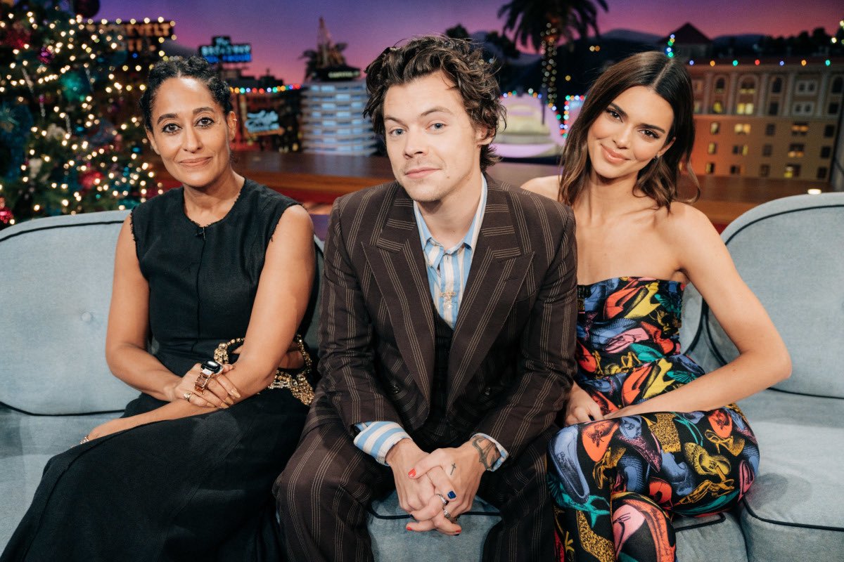 — Harry hosts the late late show with James Corden, featuring guests Kendall Jenner and Tracee Ellis Ross.