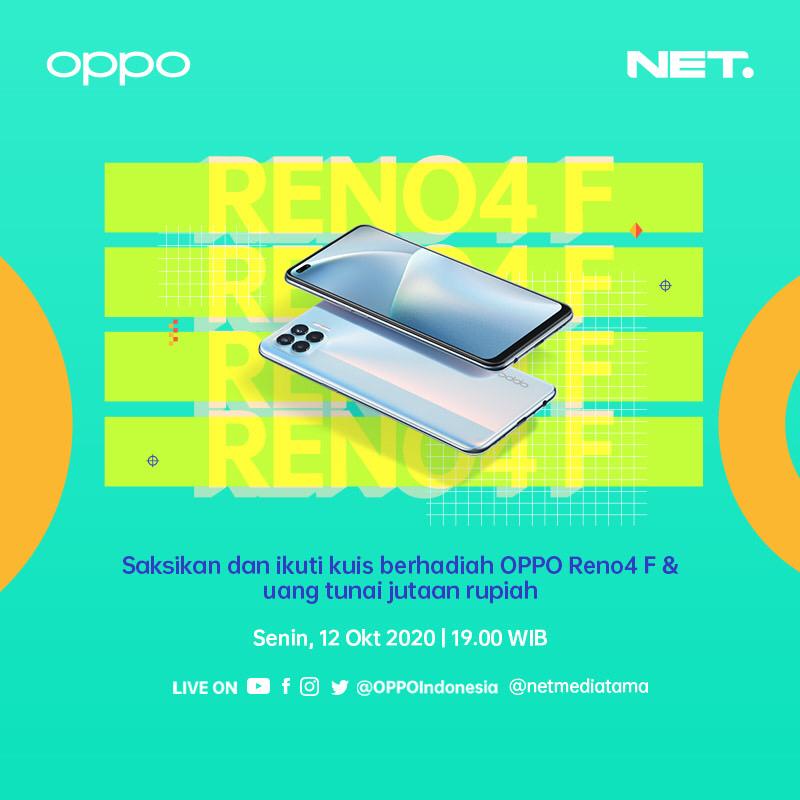 mdtvindonesia's tweet photo. Nonton Reno4 F The Fantastic Launch Night dan ikutan kuis berhadiah OPPO Reno4 F & uang tunai jutaan rupiah. Senin, 12 Oktober 2020 jam 19.00 WIB di youtube @OPPOIndonesia dan @netmediatama. #OPPOReno4F # TheFantasticLaunchNight #ClearlyYourExpression #OPPOReno4FxNET https://t.co/l5hWyaYaeo