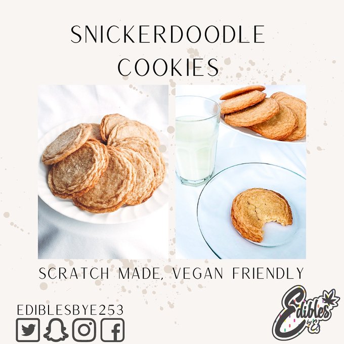 Snickerdoodle Cookies $10 Each   This Fall time favorite is perfectly crisp around the edges, while soft<a href="/tag/pumpkinspice"class="tags"><span>#pumpkinspice</span></a>