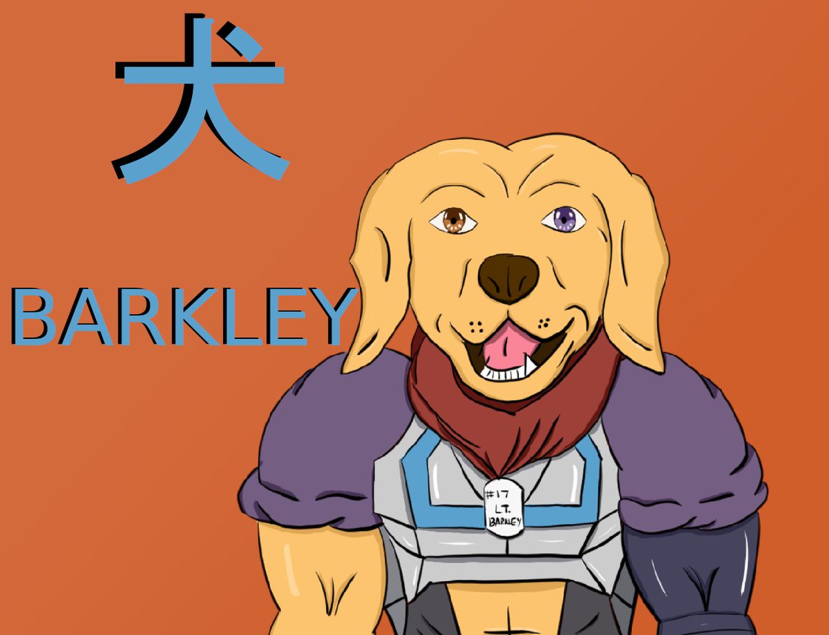 Another character in my new RPG/Fighter. His name is Barkley and he's definitely a good boi, probably.