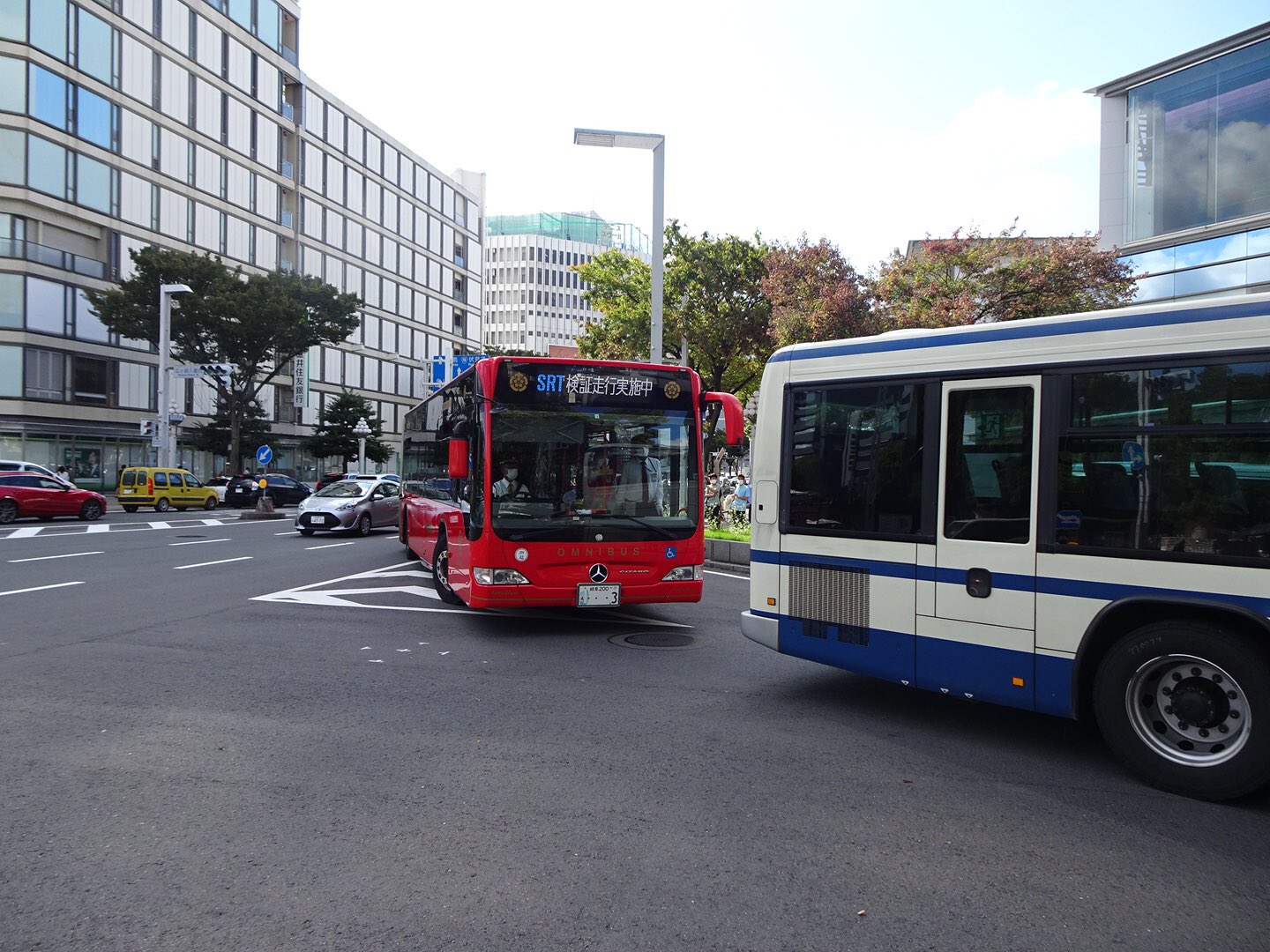 路線図コム 名古屋市 Srt試験走行 広小路通から久屋大通を北上して行きました この後 広小路通を通って名古屋駅に戻るようです 連節バス T Co Y9ewbyampn Twitter