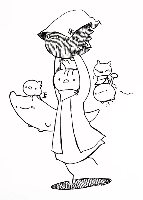 とべないーず
#イラスト #創作 #お絵描き 