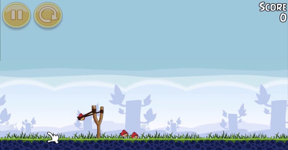 In order to attack the pigs, the birds must use a slingshot, use whatever controller/screen you’re using to maneuver the slingshot to aim it at the enemy