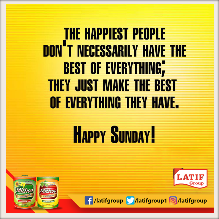 LatifGroup1's tweet photo. Happy Sunday!! #BeMotived #BeEncouraged #BeInspired #BeHappy #EnjoyLife ๐ https://t.co/7U37jeeZGF