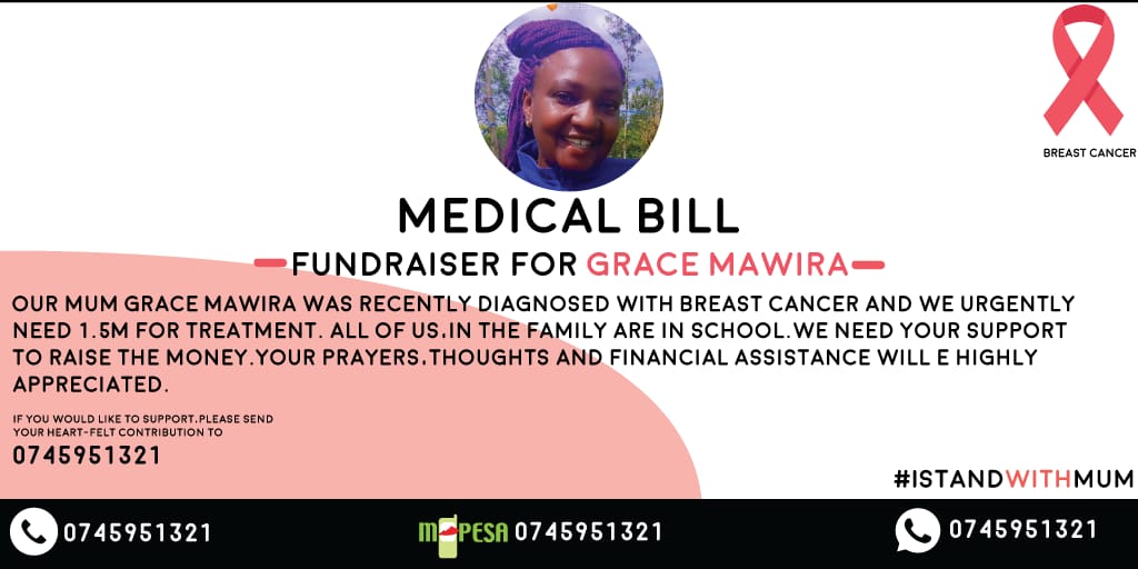 LaaliMarie's tweet photo. Good morning? What a blessed Sunday! Am back though,gradually healing...
Below its @MawiraMillie Mum she need our help to raise fund 4 her mum who was diagnosed with Breast Cancer..They urgently needs fund for her to start treatment..Lets retweet,like, and repost

#ISTANDWITHMUM https://t.co/LRHRdjxAkB
