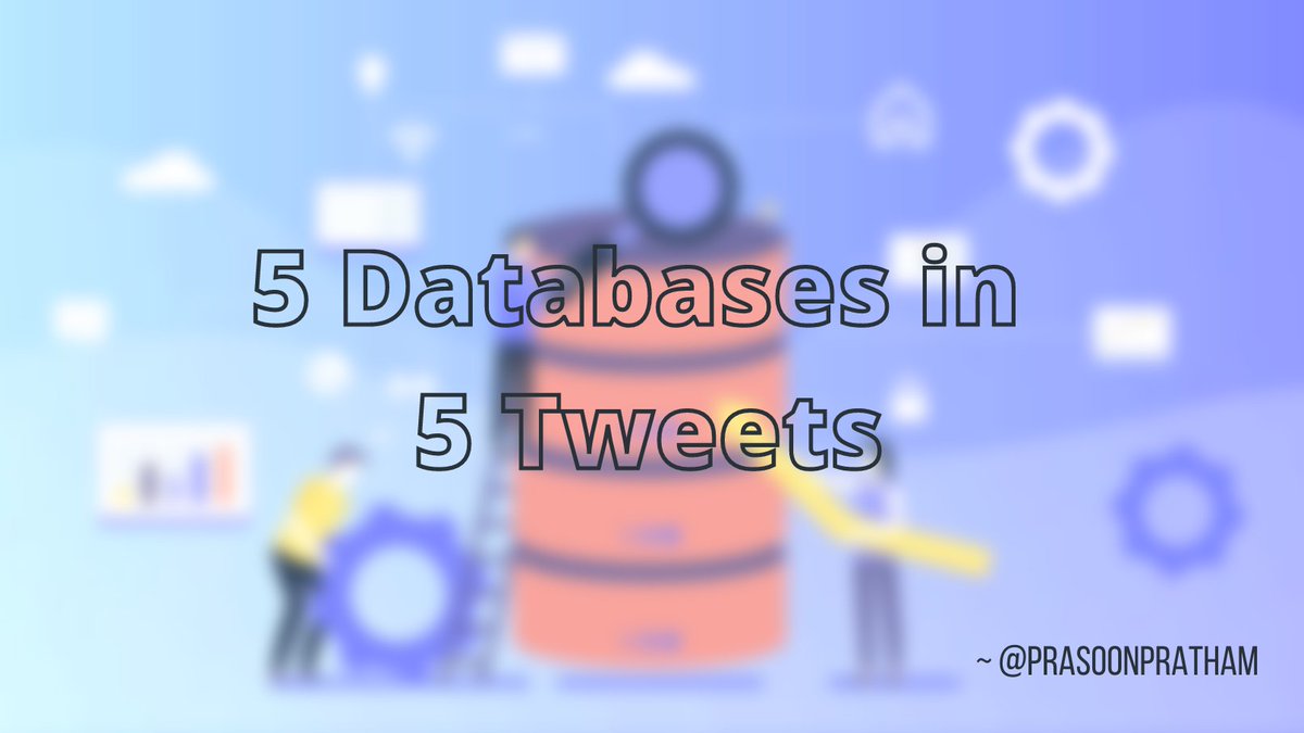 Databases are extremely important tools any web developer must know about.However there are a lot of options out there, which can make things very confusing.In this thread we will take a look at 5 popular Database types. ( You'll learn a lot in just these 5 tweets)