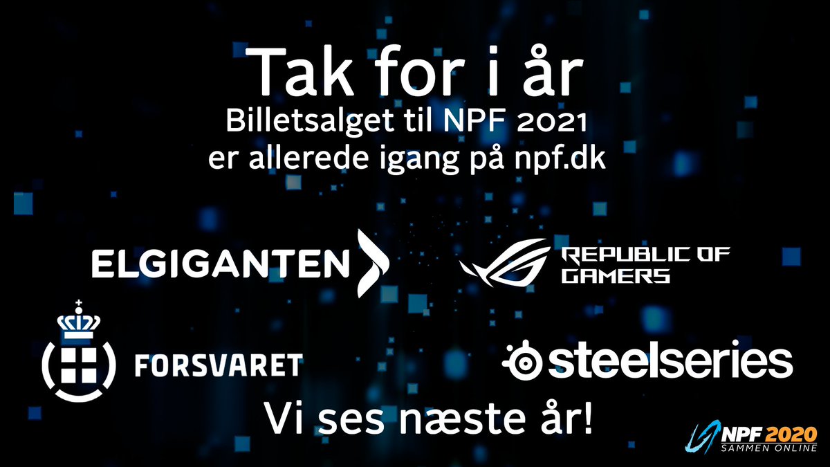 Tusind tak for i år!

Lootcars, giveaways, Fortnite, konkurrencer, turneringer i både Counter-Strike: Global Offensive, League of Legends, Rocket League og Hearthstone - og ikke mindst nogle fantastiske finaler!

Læs den fulde artikel her:
npf.dk/2020/10/tak-fo…