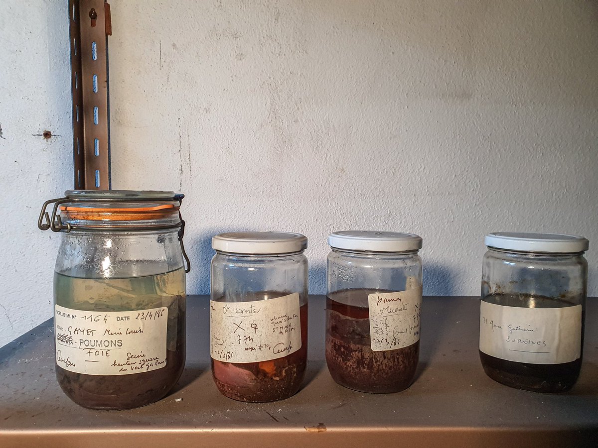 ExplorerD83's tweet image. Abandoned Morgue in France closed its doors in 2011, apparently they got moved into a new morgue. But why was everythijg left bio hazard stuff and body parts, jars of body parts. It really upset me to see such stuff left behind and  Patients records.