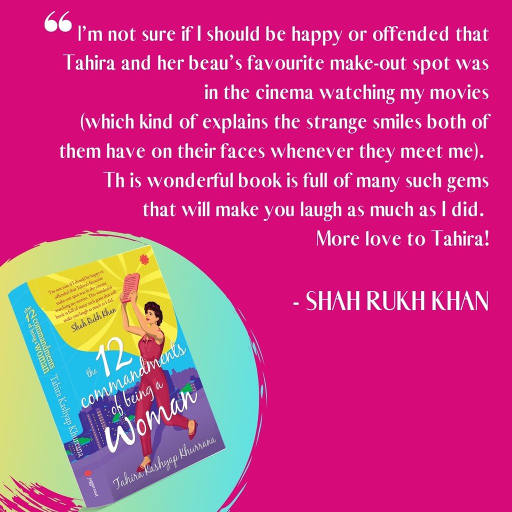 tahira_k's tweet photo. Dear @iamsrk Big thanku for so many things❤️ For your movies that helped me shift a couple of bases...ahem! For letting me experience ur magnanimity at the TED talk when u didn’t judge me for my aspiration to be in Pam/Kim clan &amp; for having shared your kind words for my book!🙏 https://t.co/LcOMszQW0k