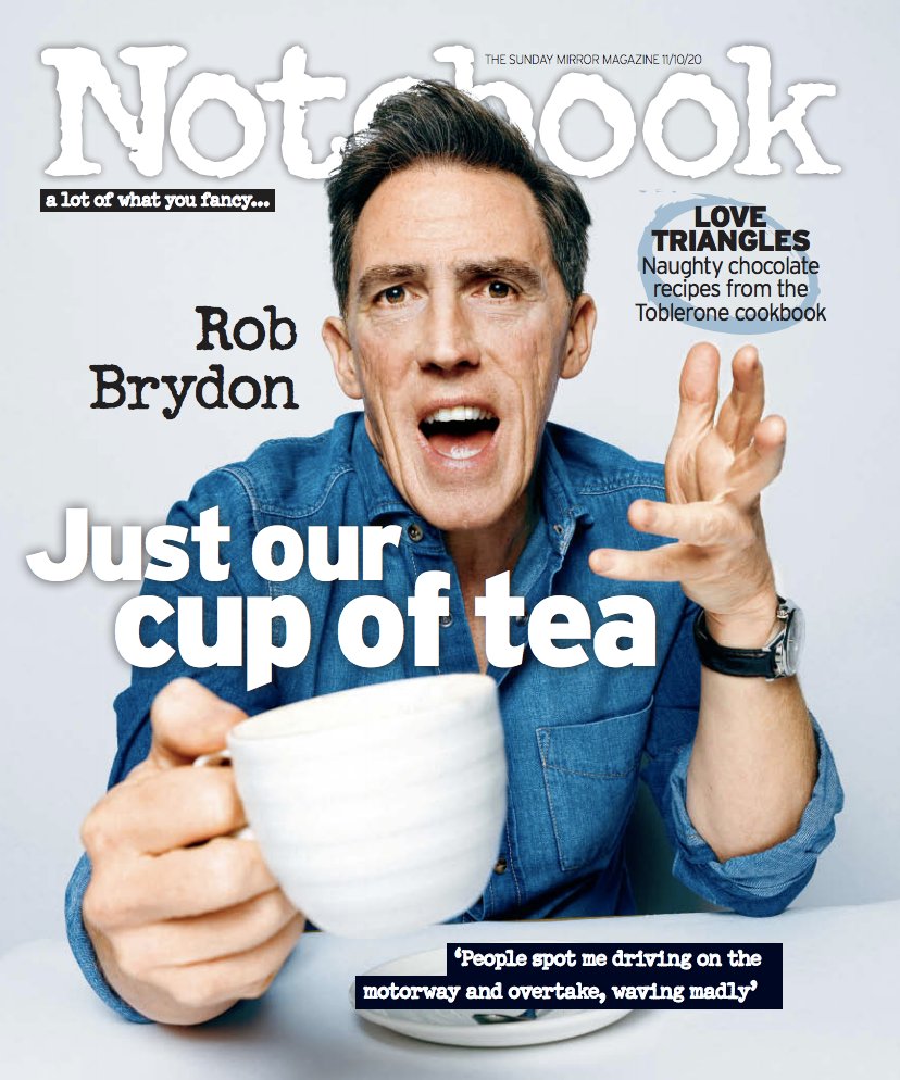 In this week's Notebook, @RobBrydon talks about his Hollywood glow, revisiting The Trip, and getting emosh cancelling his show