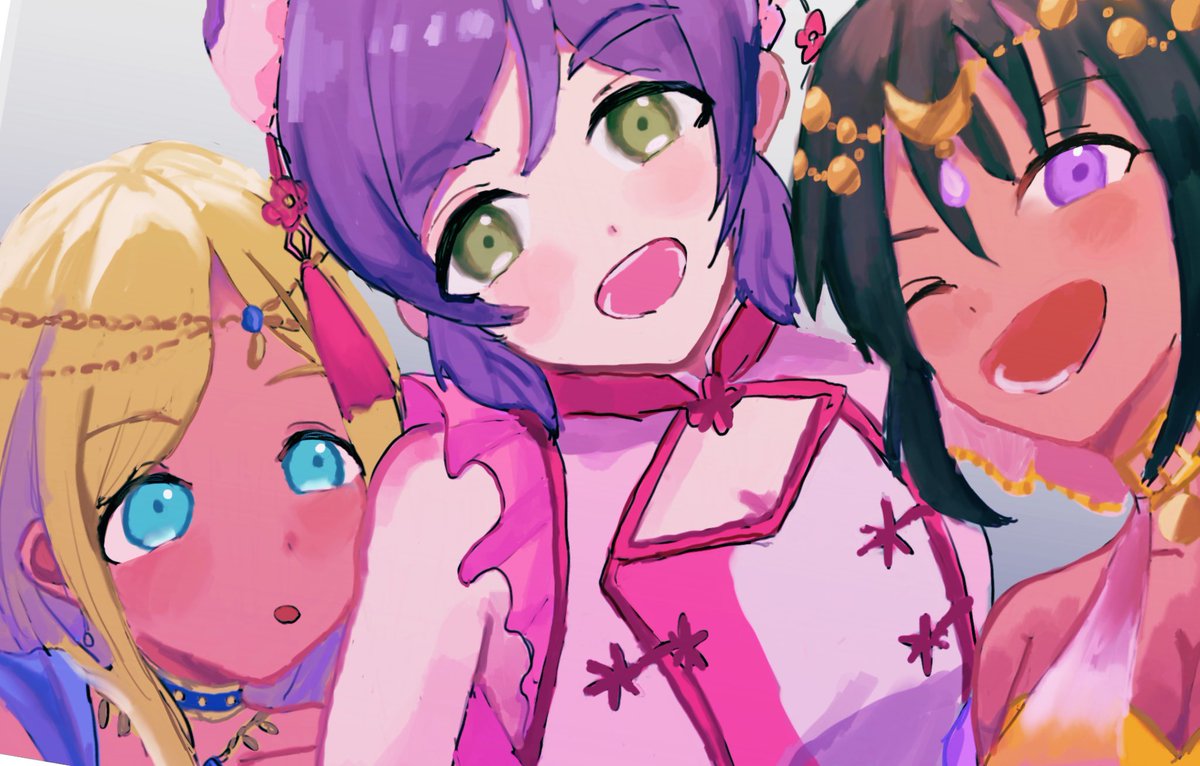 Ssr衣装のシンソルカマル ライラさんとフェイフェイとナターリア 個性が立っ 金久保かなぴ のイラスト Ssr衣装のシンソルカマル ライラさんとフェイフェイとナターリア 個性が立っ 金久保かなぴ のイラスト
