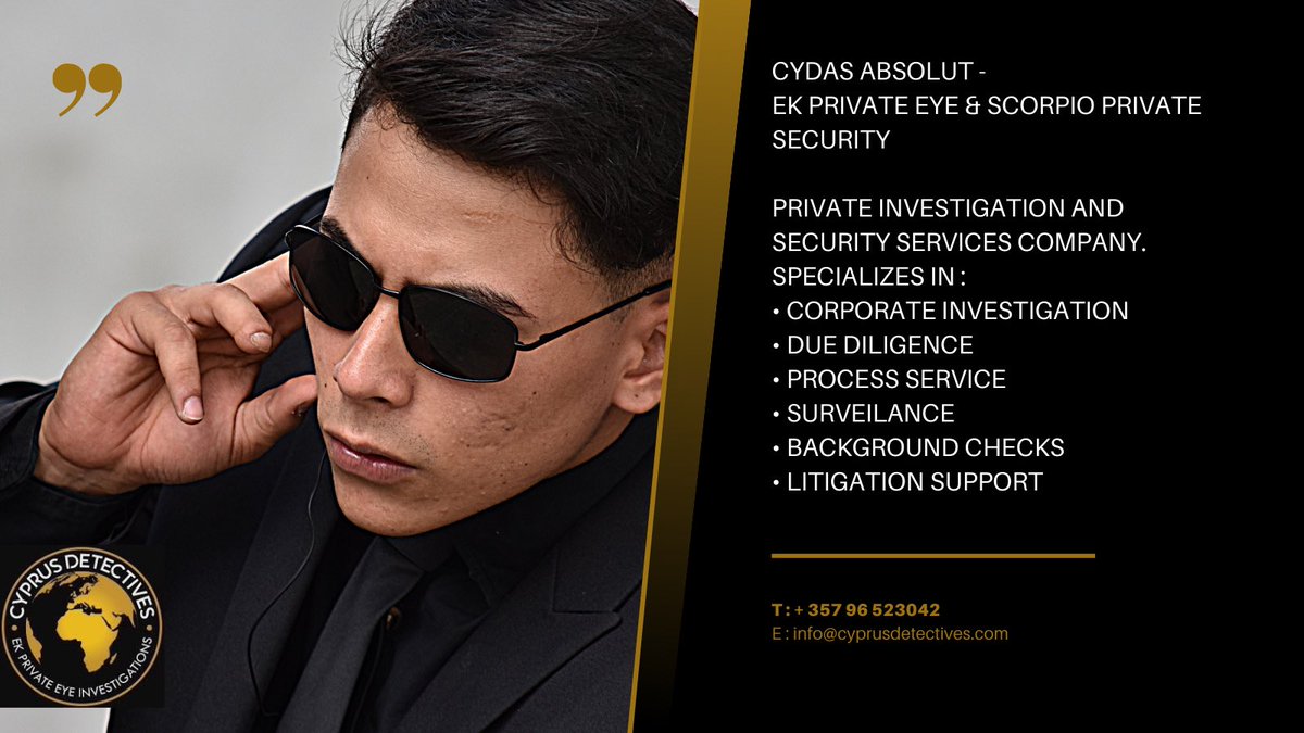 CYPRUS DETECTIVES 
T: 7000 1616
M: +357 96523042