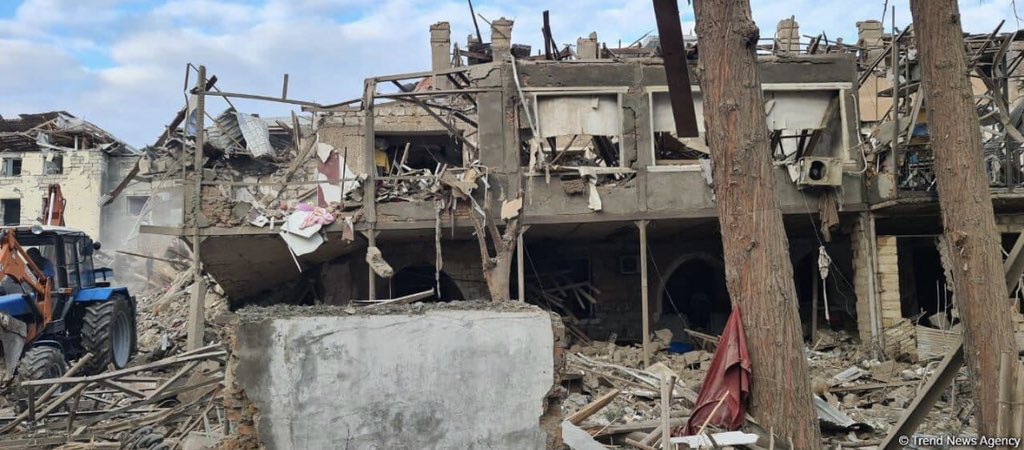 orkhanakhmad's tweet photo. Armenian armed forces have bombed residential buildings in #Azerbaijan’s second largest city of #Ganja during the night despite the humanitarian ceasefire. As a result of the treacherous attack, 7 civilians killed and 40 wounded. This is #Armenian terrorism. #StopArmenianTerror https://t.co/fA9PBKPJ5Z