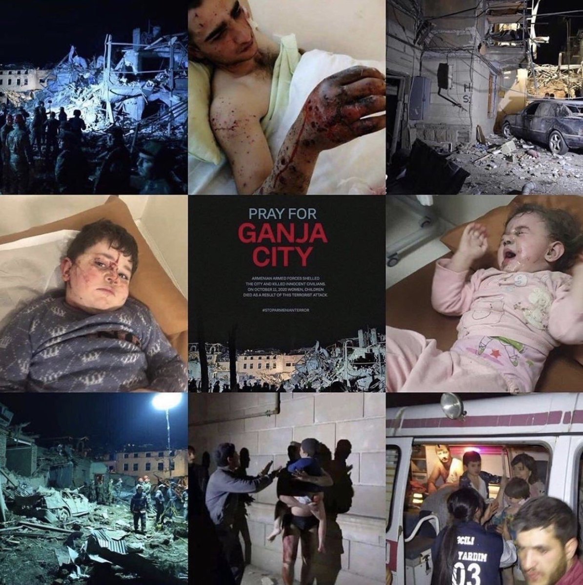 aliyevaaa_'s tweet photo. After the humanitarian "ceasefire", several cities outside of conflict zone including #Ganja, second biggest #city of #Azerbaijan, are under the rocket attack of #Armenia! Civilians are killed and wounded in their sleep. #PrayForGanja @mfa_russia @ZMnatsakanyan @BBCWorld @CNN https://t.co/NdRCa5wgtg