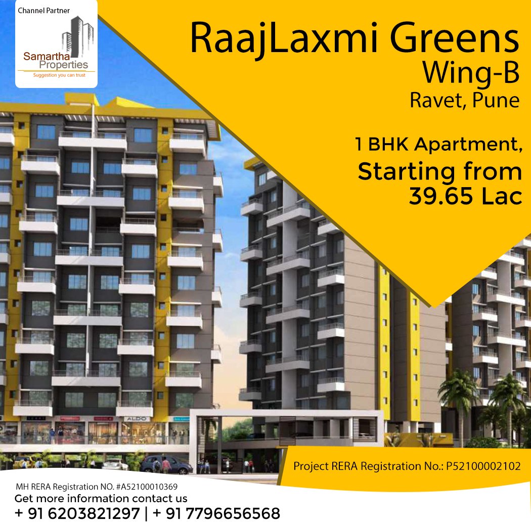 SamarthaProper1's tweet photo. RaajLaxmi Greens Wing-B
Ravet, Pune

1 BHK Apartment,
Starting from 39.65 Lac

Get more information contact us
+916203821297 | +917796656568

#properties #realestate #property #realtor #forsale #newhome #realestateagent https://t.co/XyoNjvi1WY