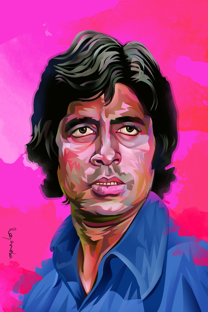 rajenthakur1's tweet photo. Happy Birthday @SrBachchan 
Digital painting made by me https://t.co/6u5sXljefs