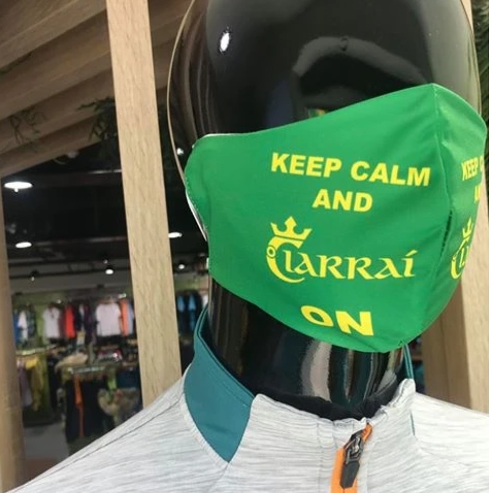 thebrandgeeks's tweet photo. Great stocking fillers for Christmas gifts, especially for those living abroad. These masks can be bought directly from Garvey's Sports &amp; Leisure Dingle  who have just launched their new online store too. Remember Shop Local this month!  #Dingle #shoplocal #BrandedMasks https://t.co/h11eGUVLEl