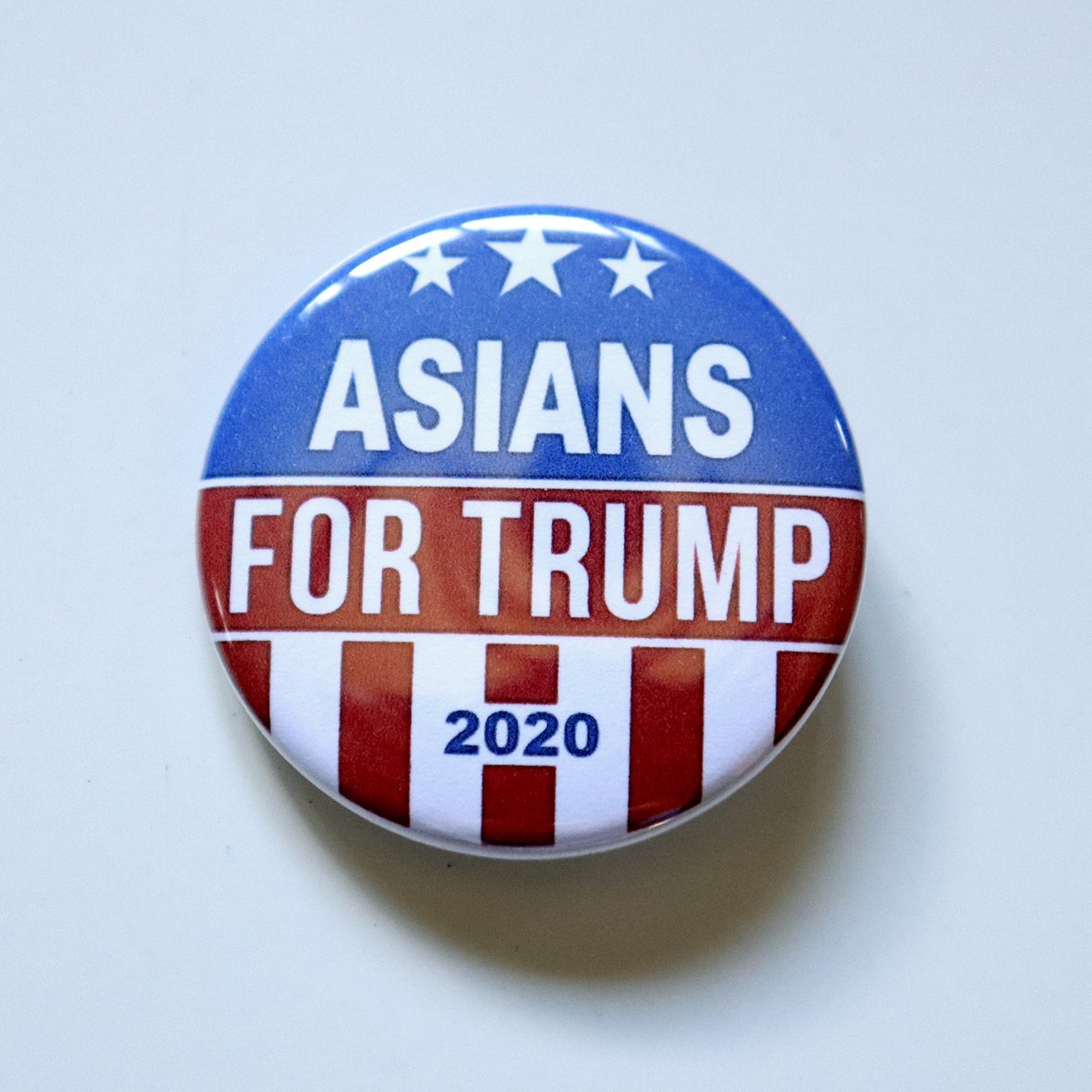 ButtonCabin's tweet photo. Just in! Asians For Trump buttons. Shop link in bio. #trump #trump2020 #asians #asiansfortrump #maga #maga2020 #presidenttrump #donaldtrump #trumpforpresident #trumptrain #patriot #trumppin #trumpbutton #vote #vote2020 https://t.co/FA4Faocp6D
