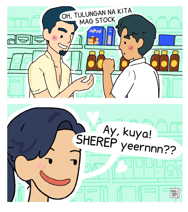 SHEREEEEPPP YEEERRRNN?
.
Follow SariSaristory for more comics! 