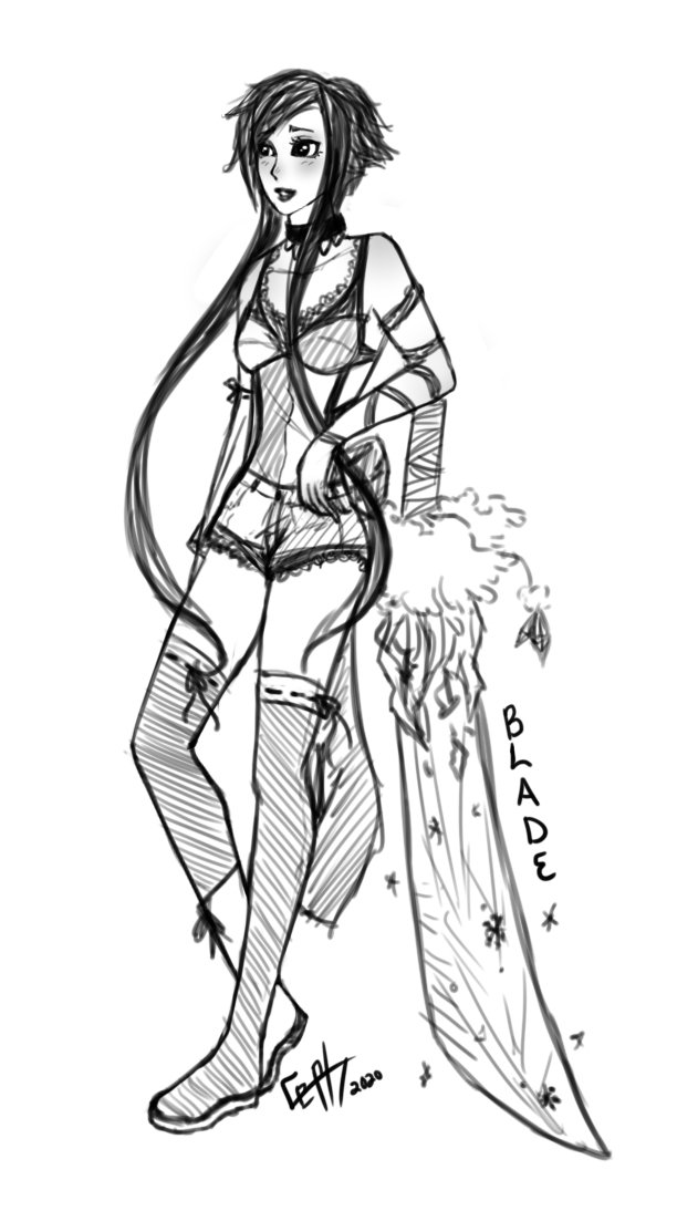 __ceph__'s tweet photo. Swamped with homework so I'm behind still.. here's inktober: Blade #inktober #inktober2020 #inktober2020day5 #inktober2020blade #oc #originalcharacter #oldschool #flashback #icesword https://t.co/Etb350co6I