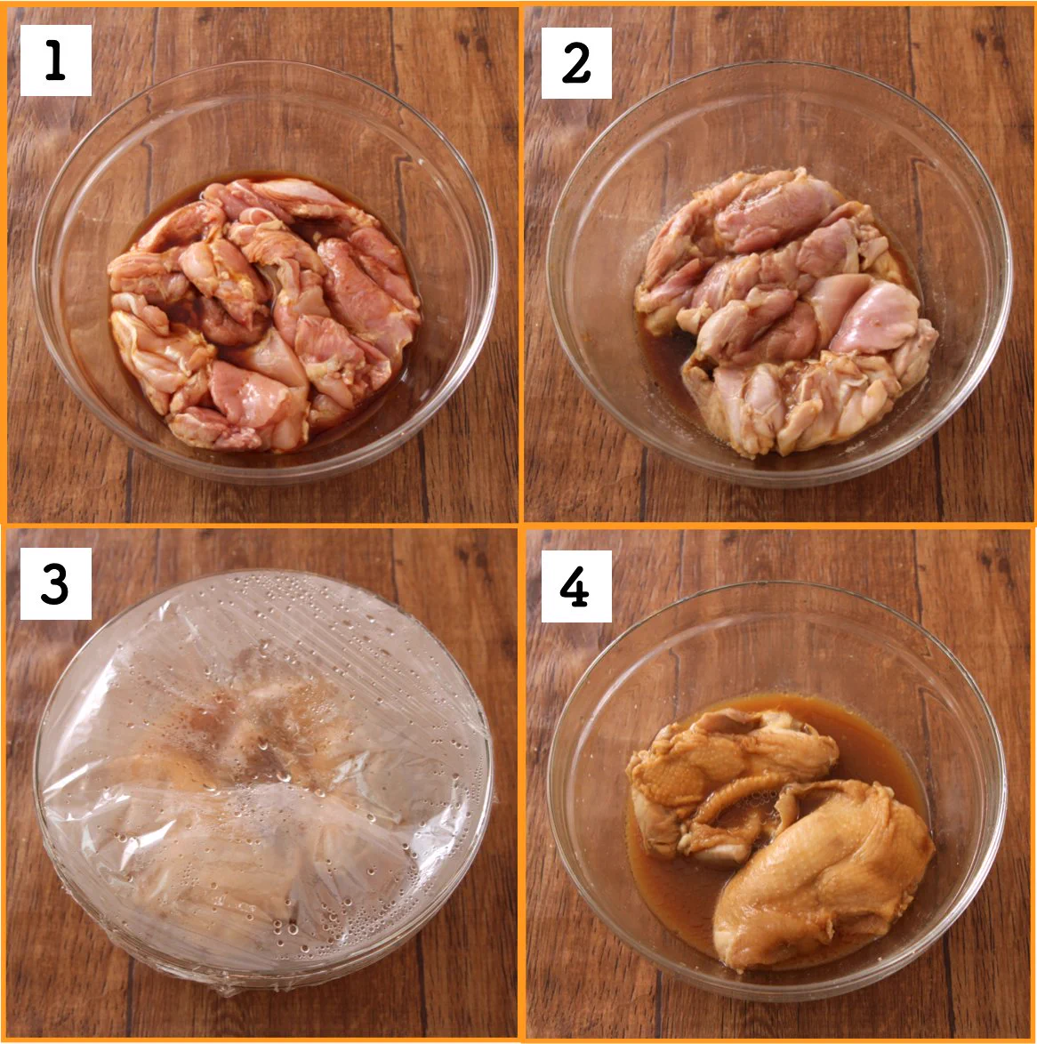 簡単楽ちん作れる！レンジで鶏肉、甘辛でほんのり酸味のあるタレをかけてどうぞ！