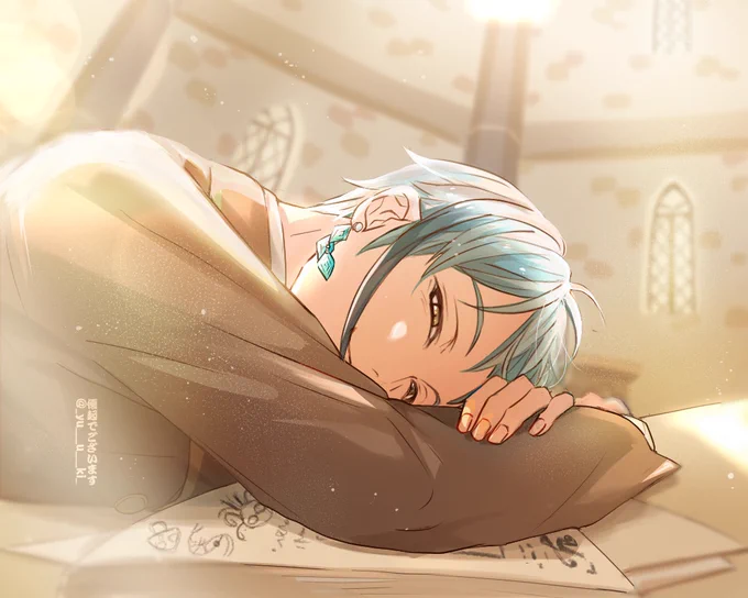 居眠り
#ツイステファンアート 