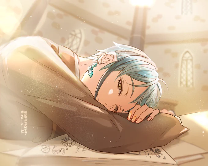 居眠り
#ツイステファンアート 