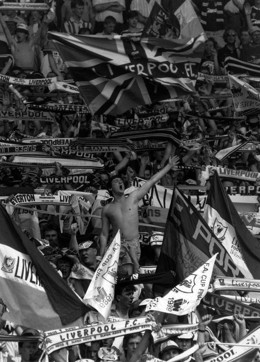 Liverpool fans in the kop