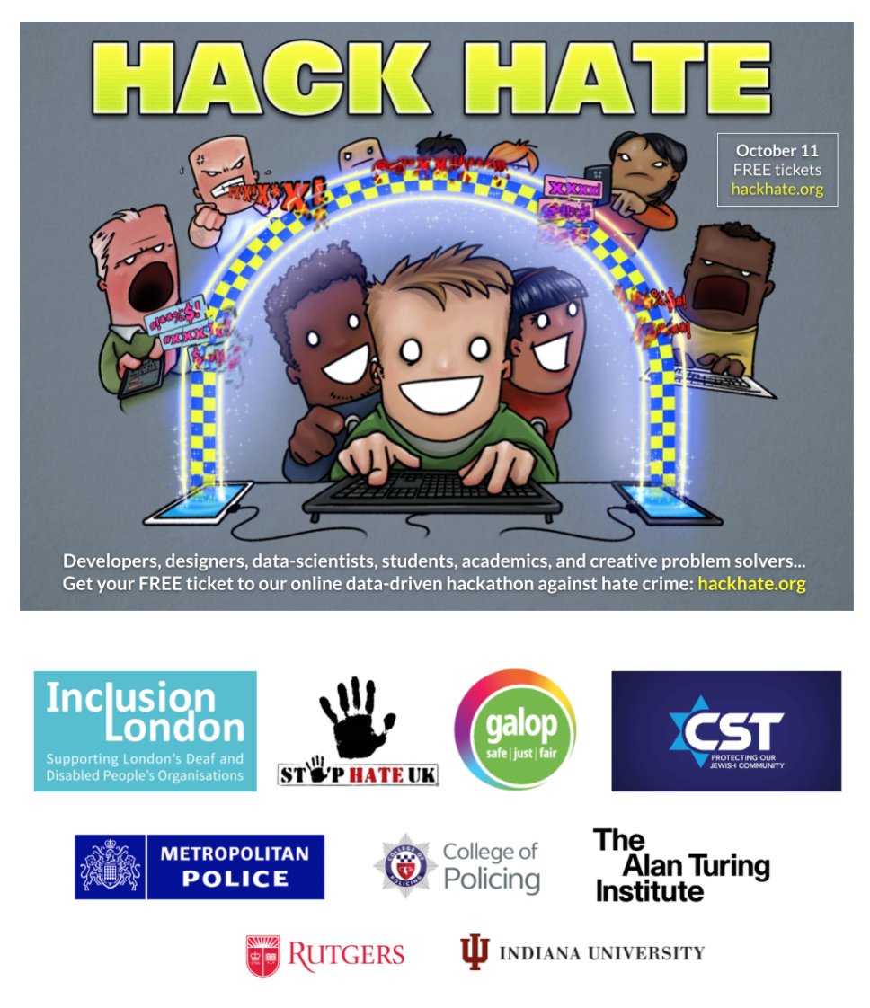 PoliceRewired's tweet photo. How it started... How it's going...
#HackHate speakers: @InclusionLondon @stophateuk @GalopUK @CST_UK @metpoliceuk @CollegeofPolice @turinginst @RutgersU @OSoMe_IU @UKDataService @tikkunology @nwspk, with thanks to @awscloud @Esri @Clue_Software @dxw @ctrlo. 👏
See you 11.00 BST! https://t.co/7QWr1mb2Eh