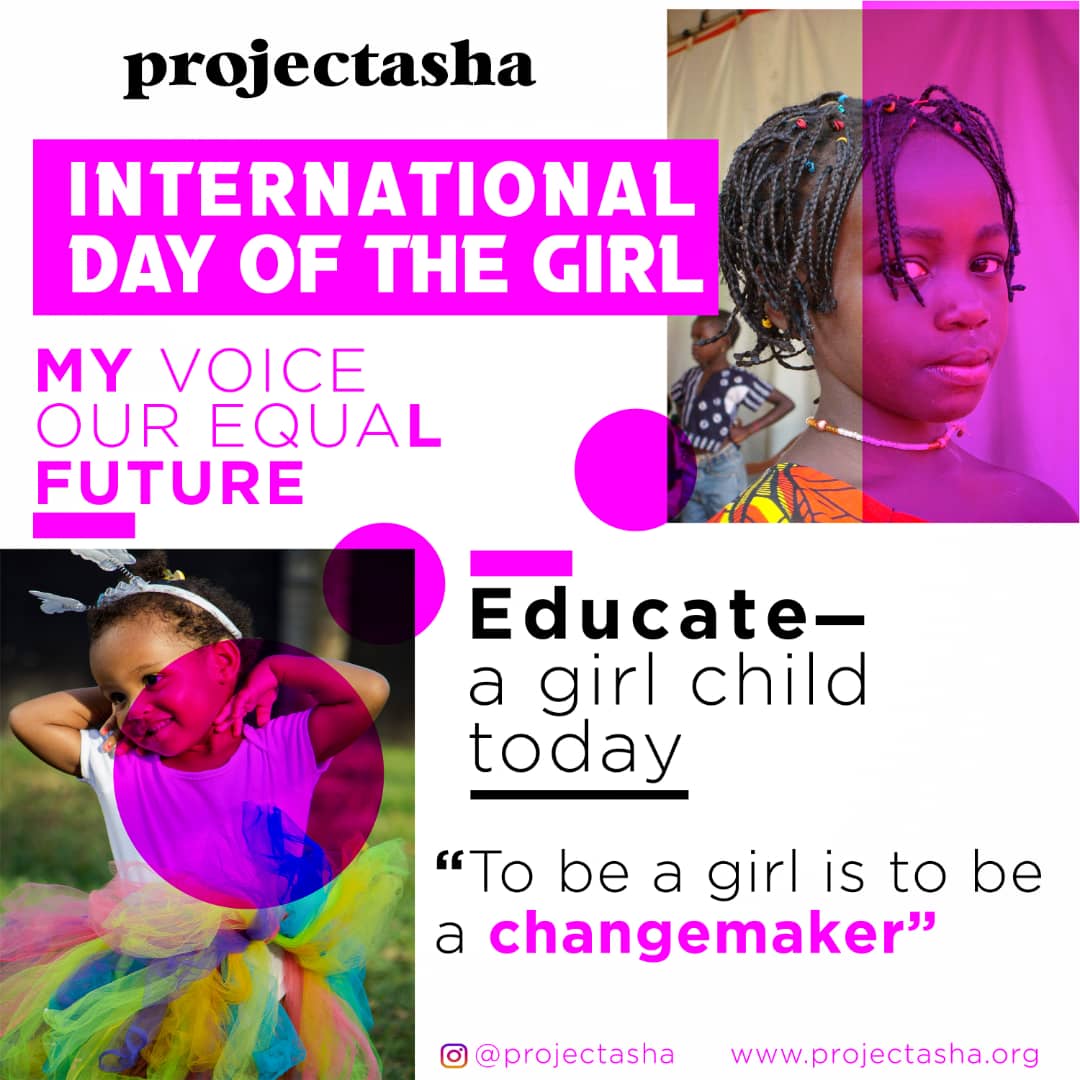 Project_ASHA's tweet photo. -Teach girls to listen to their inner voices
-Remind girls to trust their inner voices
-Encourage girls to share their voices
-Empower girls to use their voices
-Enable girls to celebrate their voices
#MyVoiceOurEqualFuture
#InternationalDayoftheGirl2020
#ProjectAsha
#EWOF https://t.co/1TTiM5IrX8