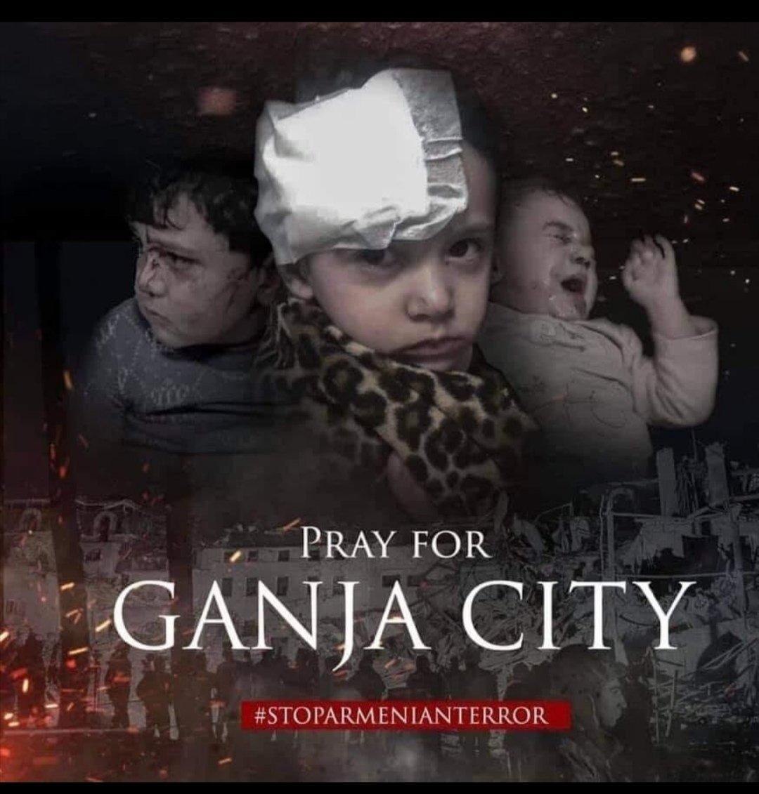 Let the world hear! It is happening now! Armenia is bombing a big city Ganja! These innocent kids are dying in Azerbaijan. This is terrorism! Why the world is silent????? #Ganja #KarabakhisAzerbaijan #StopArmenianAggression #StopArmenianTerrorism #OMM2020 #PrayForGanja