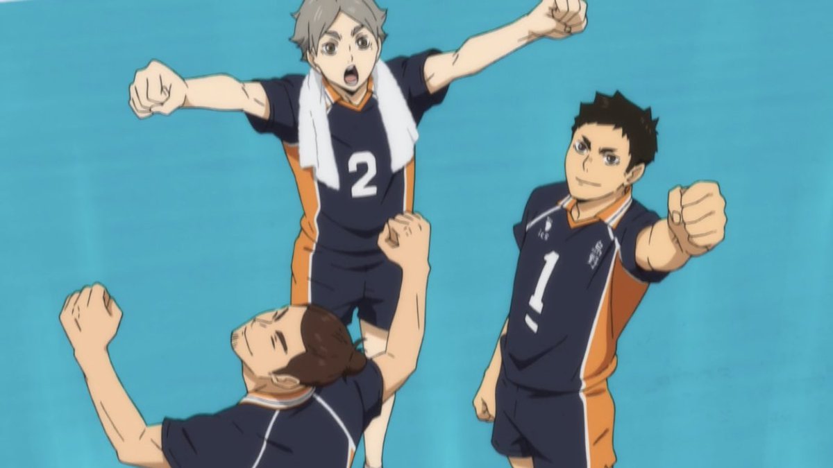 ほんと3年生だいすき。♥️ #ハイキュー #澤村大地 #菅原孝支 #東峰旭