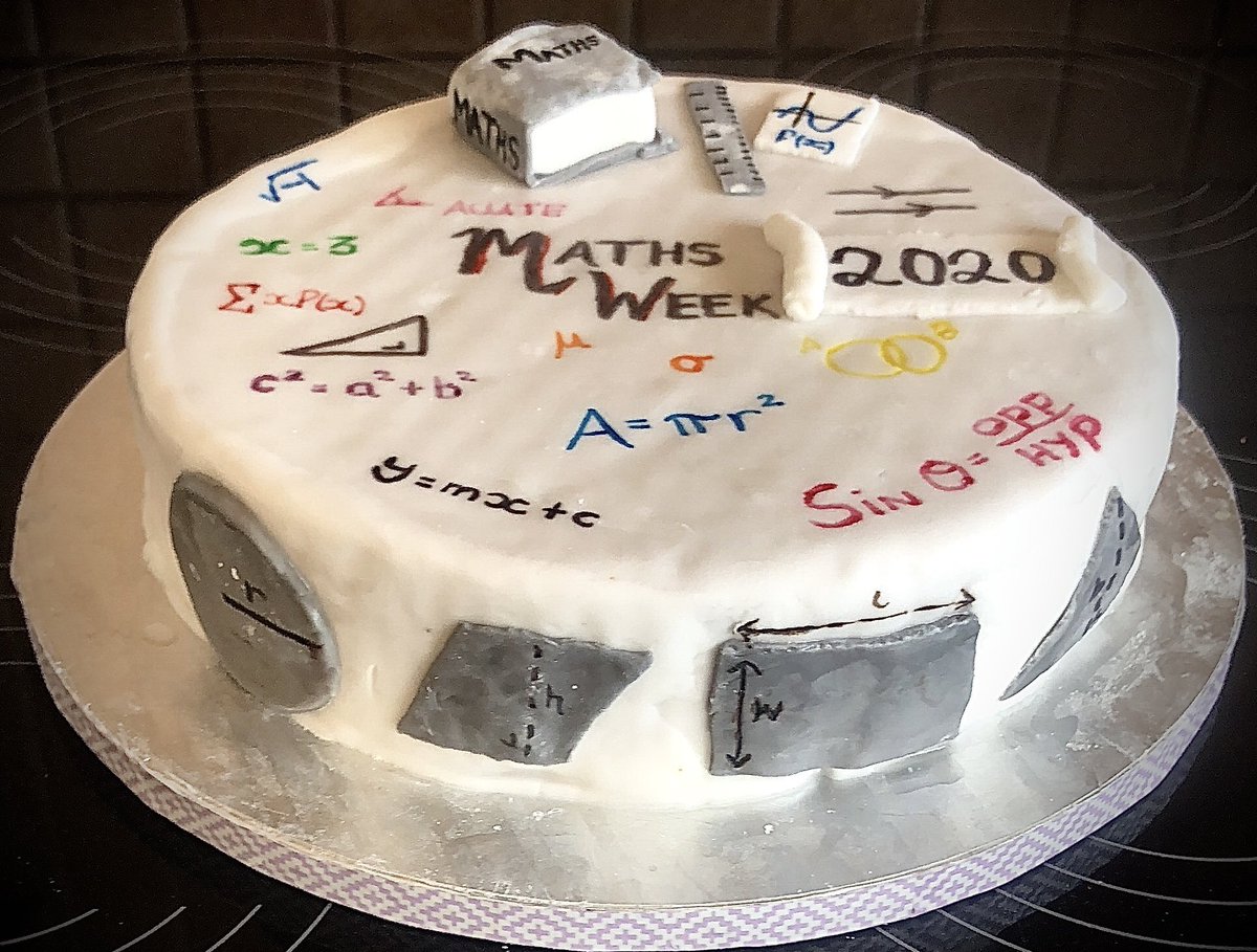 misssarahtallon's tweet photo. Enjoyed getting creative for our @mathsweek Maths Cake Competition in @stleoscarlow.
#MathsWeek2020 #MathsCake https://t.co/1H93Lx3Mld