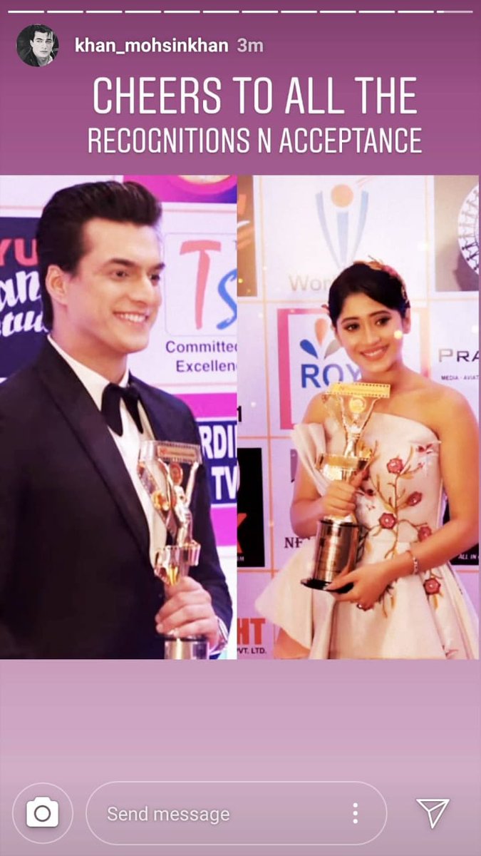 ~𝑻𝑰𝑰𝑭𝑨 - 2019~-Most Popular Actor-Most Popular Actress @momo_mohsin  @shivangijoshi10  #Kaira  #Shivin  #yrkkh