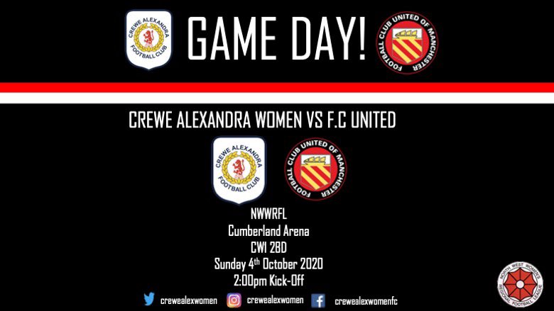 CreweAlexWomen's tweet photo. 🙌 IT'S GAME DAY!!!

🆚 @FCUnitedWomen (H)
🏆 North West Women’s Regional League Premier Division
🏟️ Cumberland Arena (CW1 2BD)
⏰ 2pm Kick-Off
🎟️ FREE ENTRY 

🔴⚪⚽ #OneAlex #CreweAlexWomen #NWWRFL https://t.co/vYy3eGxLjx