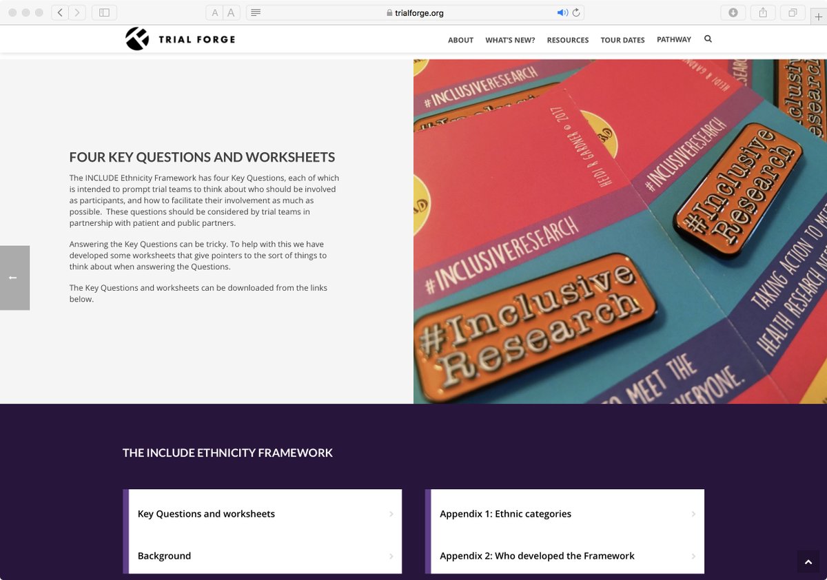 Designing randomised trials?  Have a look at our resources, now including the INCLUDE Ethnicity Framework trialforge.org  #inclusivity