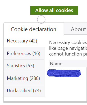 leaviljanen's tweet image. This is one of the things that is wrong with the current web site climate - one US based site, 400+ #cookies. And no, this site does not allow a blanket deny, the only option is &quot;Allow all&quot;. #privacy #donottrack #GDPR