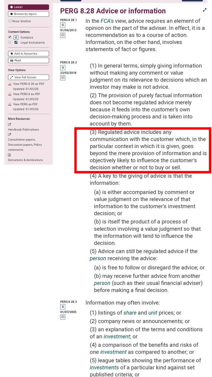 AbuseMarket's tweet photo. If a site provides statements with the objective of influencing people on what to buy or sell, that seems to meet @TheFCA definition of advice, below. So should they be regulated?  Sites like @shareprophets, are unregulated, meaning NO protection for you if they get it wrong. https://t.co/RyJuyq416b