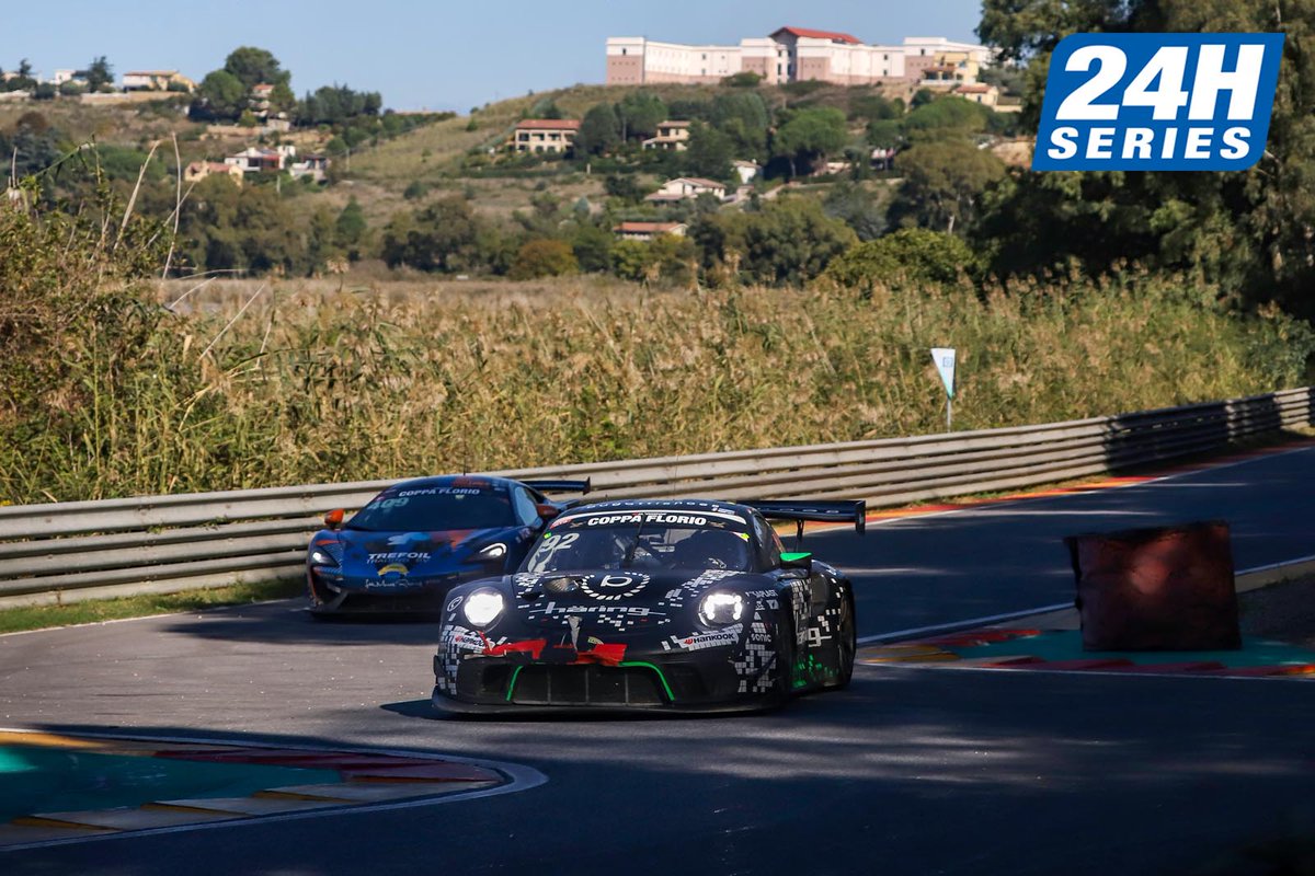 #24HSERIES | Interestingly, #MPMotorsport (19) is back out behind #HerberthMotorsport (92). Surprise surprise, the 92 #Porsche has worked quietly - and quickly! - to work its way back up to 3rd in GT3-AM after possible contact yesterday on lap 2.

#CoppaFlorio2020 #Pergusa
