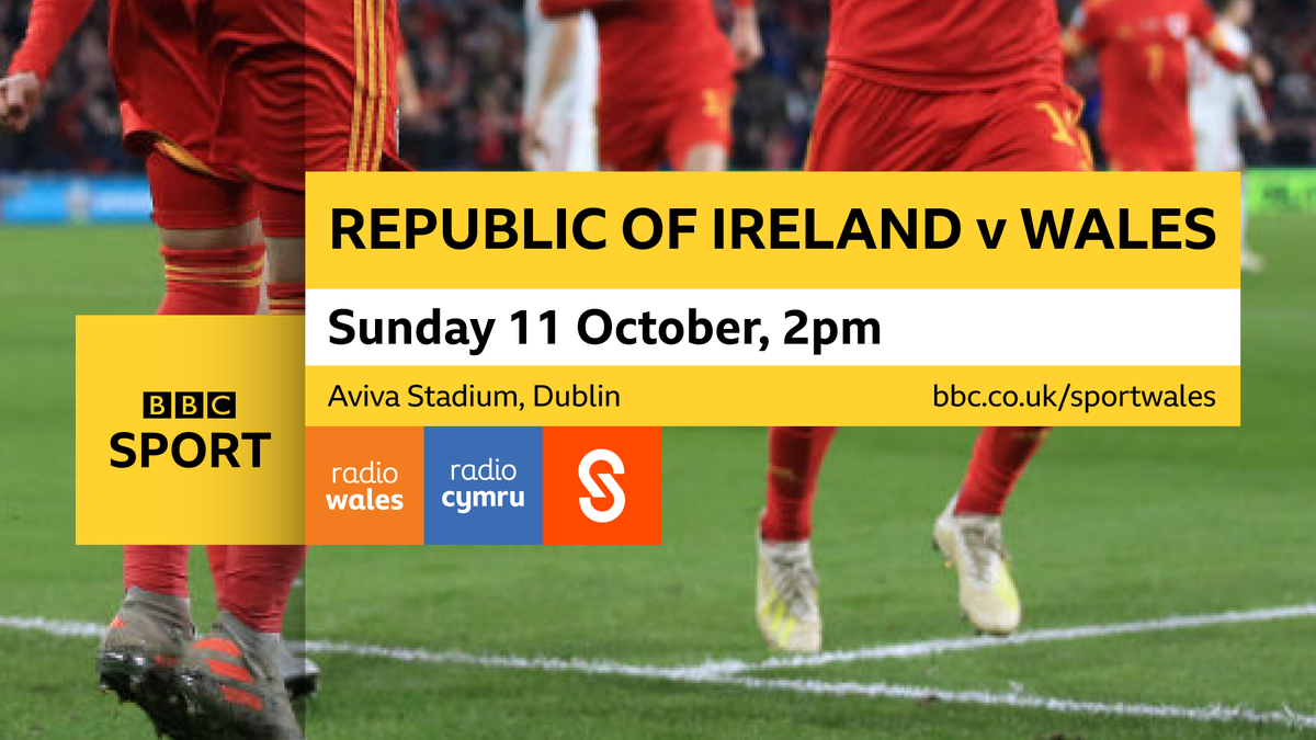 BBCWales's tweet photo. Wales look to continue their solid run in the Nations League as they face the Republic of Ireland!

⚽️ #ROIWAL
🕗️ KO: 2pm 

📻 Live @BBCRadioWales / @BBCRadioCymru 
📺 Highlights #MOTD Wales
📺 10.30pm BBC One Wales https://t.co/Hrkz24FK8X