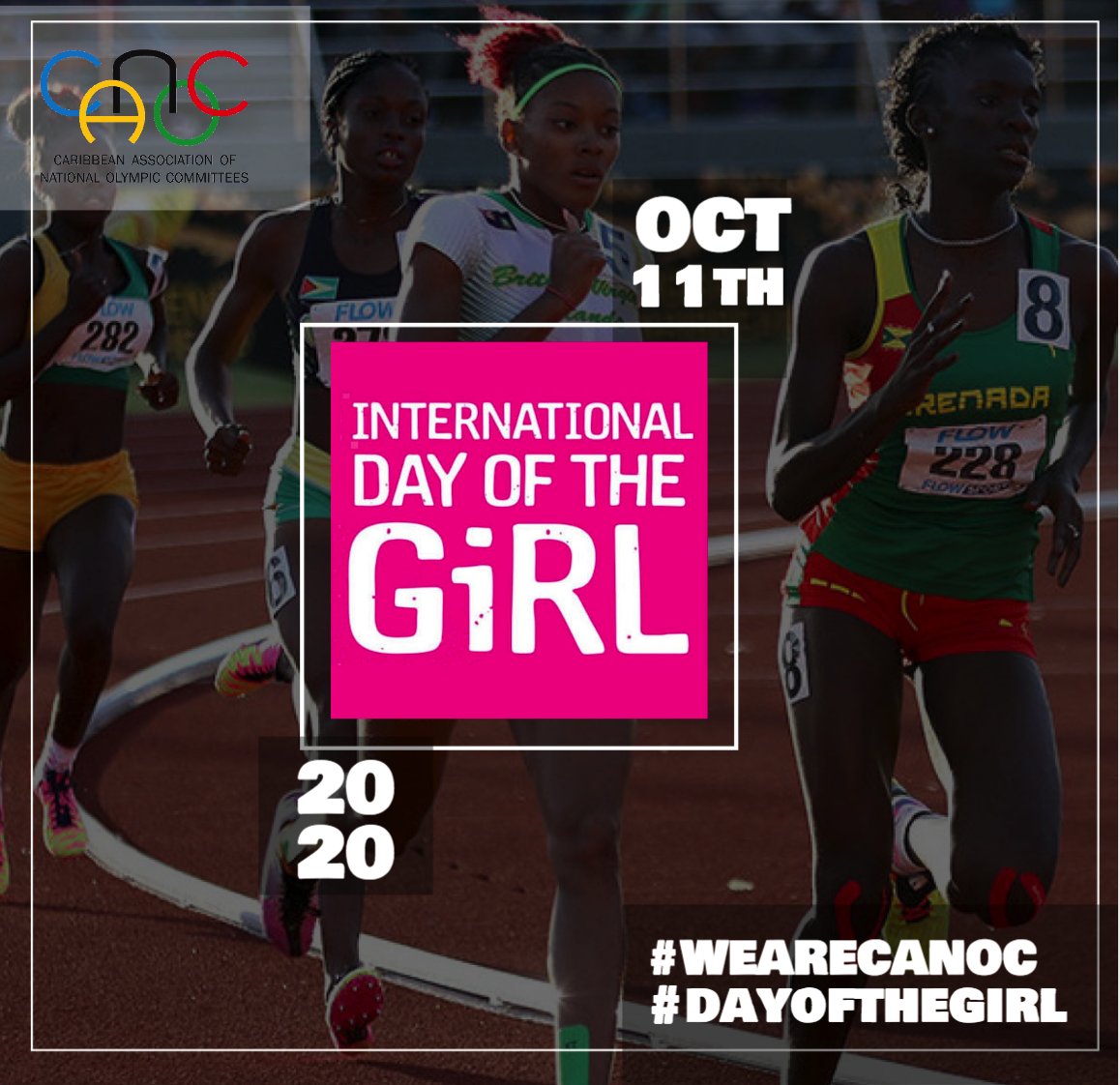 CanocSports's tweet photo. 🌴International Day of the Girl🌴
#CANOC is committed to creating and promoting opportunities for our girls 🚺♀️ to participate safely in sports.
Through sports, girls learn important life skills.
#playlikeagirl
#girlsinsport
#GenerationEquality
#wearecanoc
#femaleisfuture https://t.co/kRdSzpLp2u