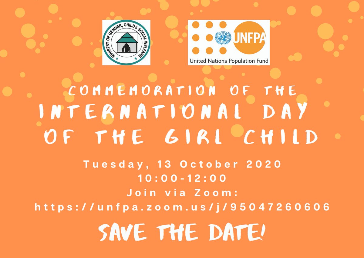On Tuesday, 13 October, let's listen to young girls of South Sudan as they ask questions and talk about the issues affecting their future that concern them.

Join via zoom: unfpa.zoom.us/j/95047260606 Meeting no. 95047260606 

#DayOfTheGirl